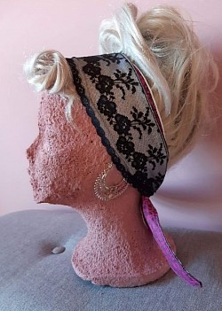 Hot pink and lace extra wide $25