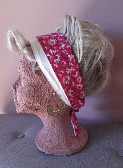 Hot pink and Daisies, extra wide $20