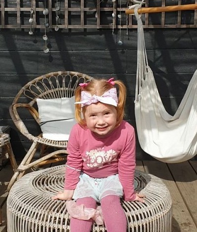 Toddler Rockabilly headscarf, pink plaid