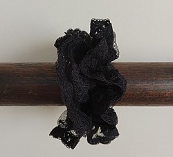 Large black lace scrunchy $6