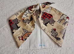 Woodland animals extra wide Rockabilly headscarf $20 (also available in wide)