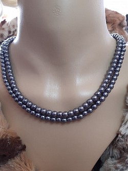Hematite 2 strand beaded necklace $444