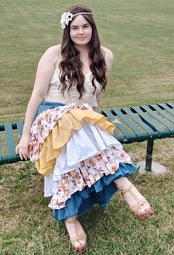 Five tiered ruffle skirt size M $60