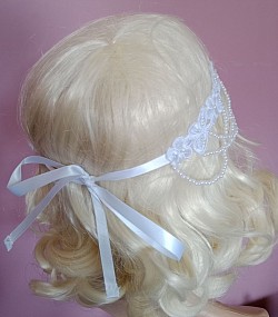 1920's flapper beaded hair garland