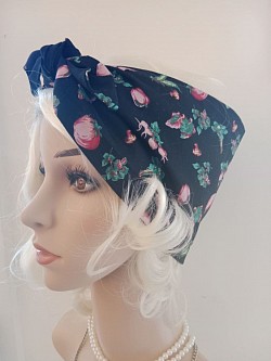 Radish, Extra wide Rockabilly Headscarf $20