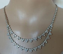Staggered Diamentè chain necklace $ 88